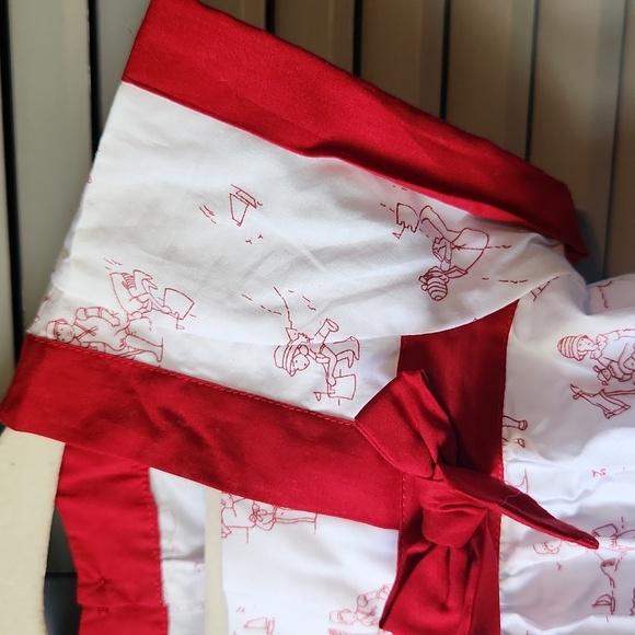 Jacadi Paris White & Red Trim Dress with Bloomers - Picture 7 of 13
